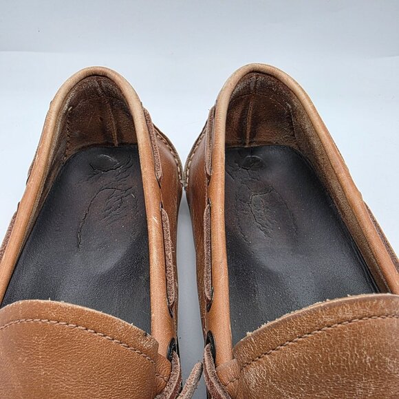 Salvatore Ferragamo Mens Size 12 Brown Leather Driving Loafer Shoes ZM02669 main image 13